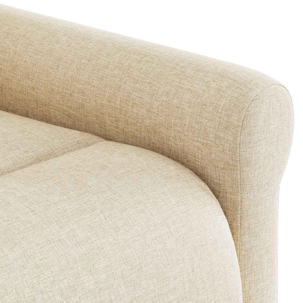 Fauteuil de télévision | Fauteuil inclinable Crème Tissu CFW945556 - 8