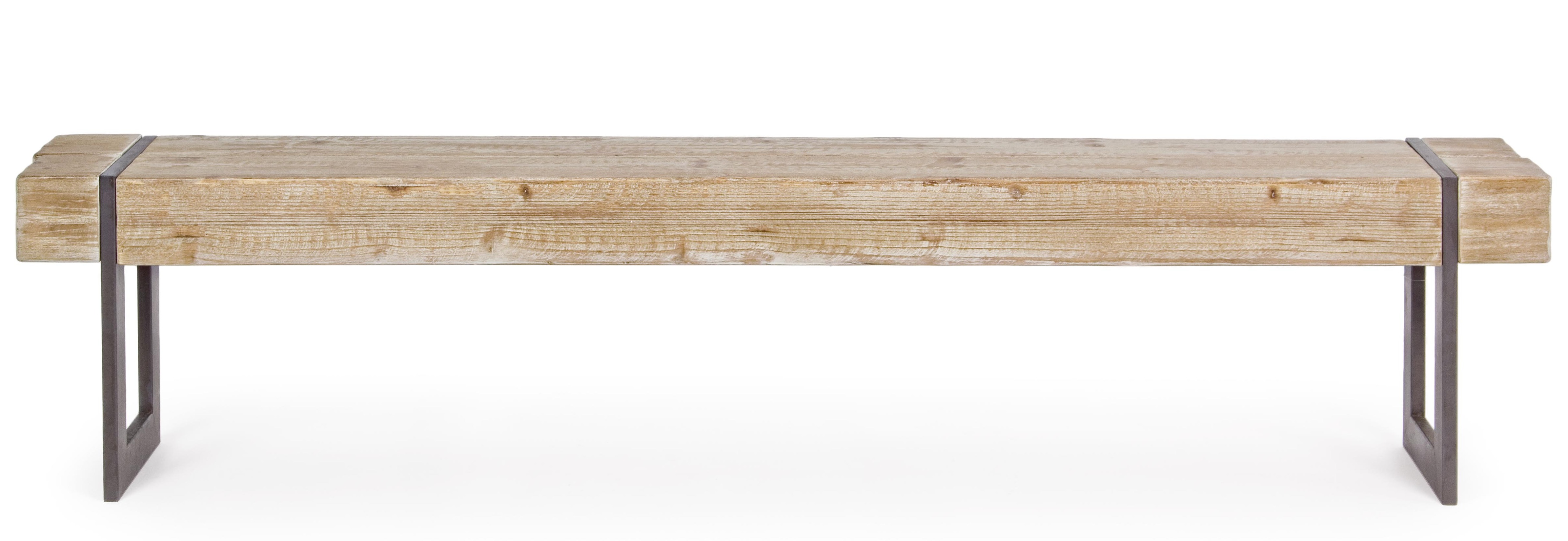 BANC EN BOIS de Suar brut et pieds en fer noir EUR 380,00 - FR
