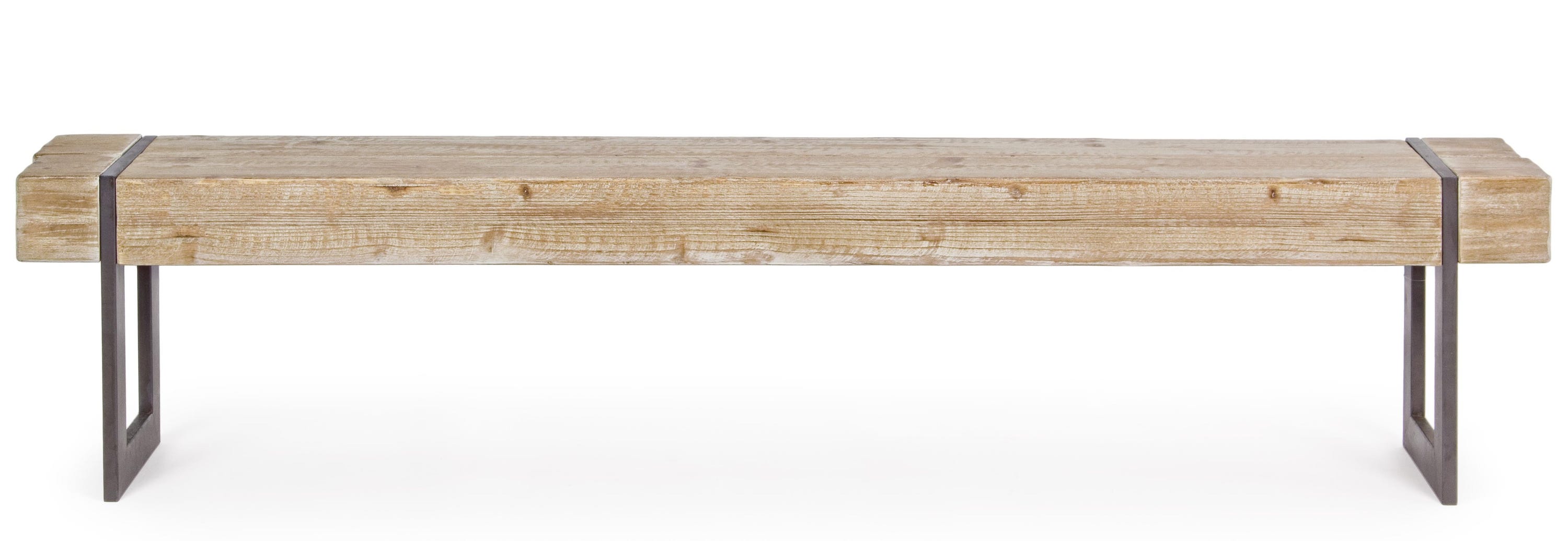 BANC EN BOIS de Suar brut et pieds en fer noir EUR 380,00 - FR BANC EN BOIS de Suar brut et pieds en fer noir EUR 380,00 - FR