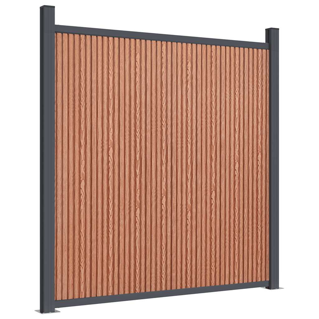 Panneau de clôture marron 1045 x 186 cm WPC - 6