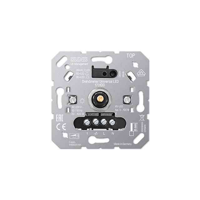 Régulateur d'intensité universelle pour les ampoules LED JUNG 1731DD