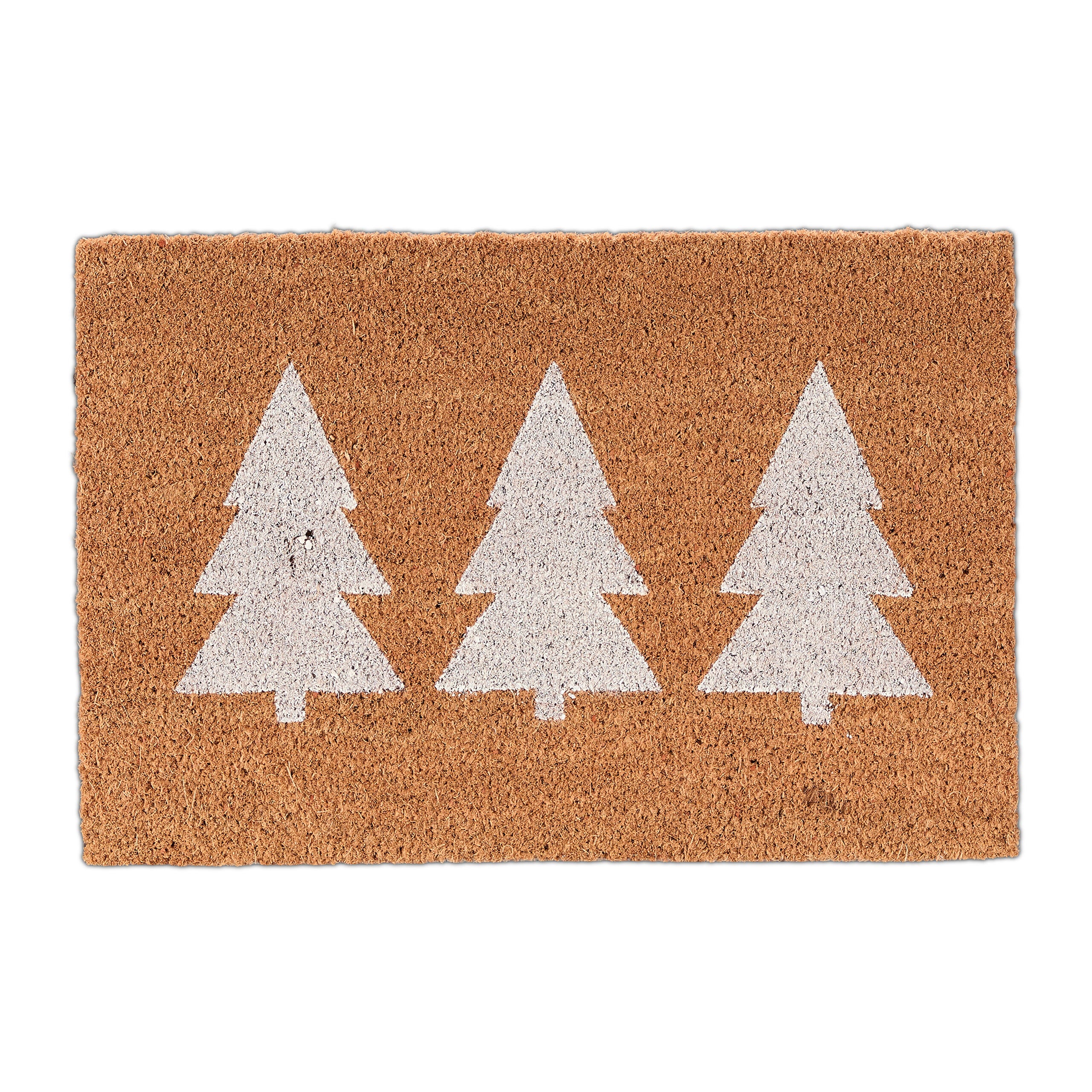 Zerbino Ingresso in Fibra Cocco, 60x40cm, Tappetino Antiscivolo Esterno e Interno, con Abeti, Bianco Naturale, Relaxdays | Leroy Merlin Zerbino Ingresso in Fibra Cocco, 60x40cm, Tappetino Antiscivolo Esterno e Interno, con Abeti, Bianco Naturale, Relaxdays | Leroy Merlin