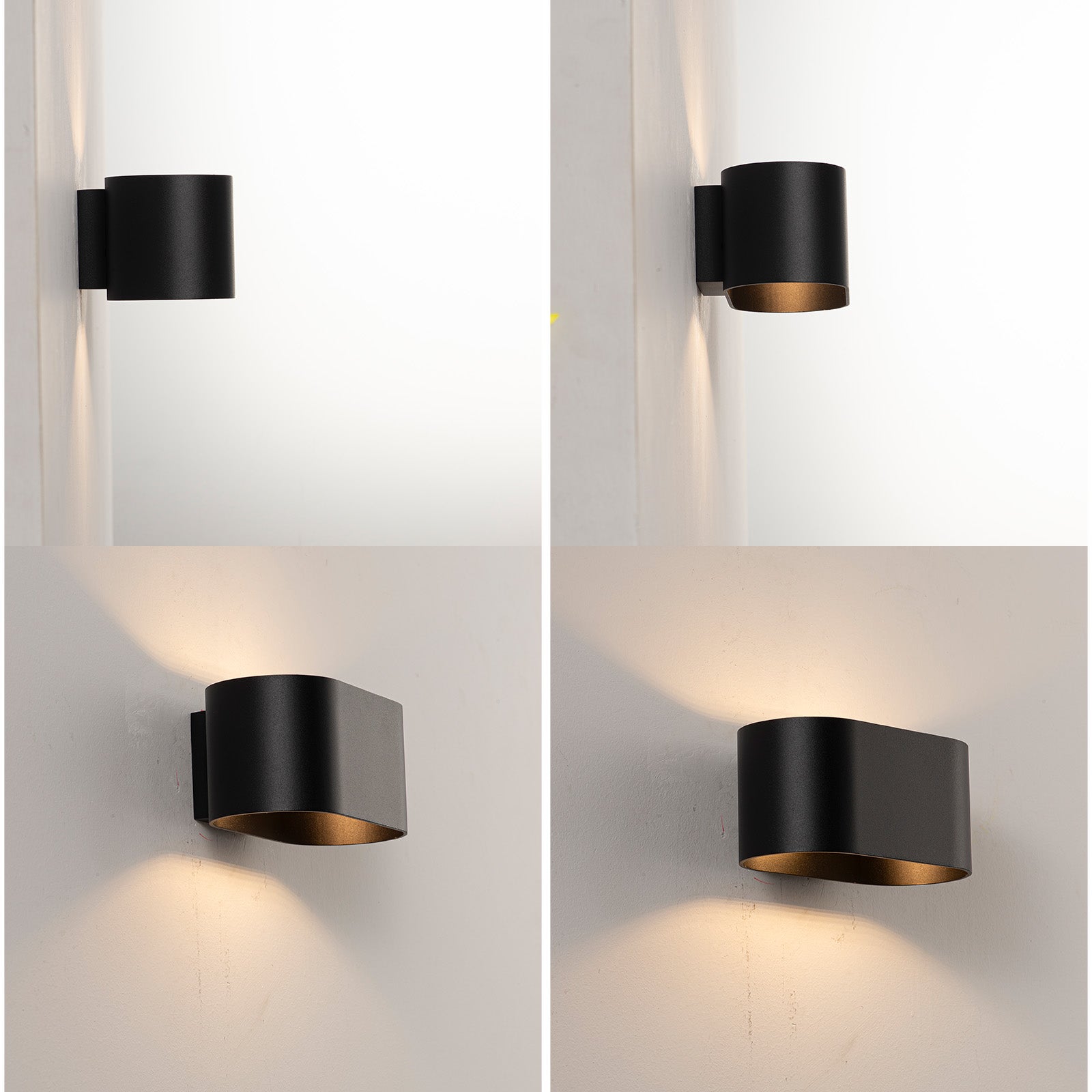 Aplique de pared interior de aluminio negro con iluminación arriba y abajo, casquillo G9 (bombilla no incluida) - 3