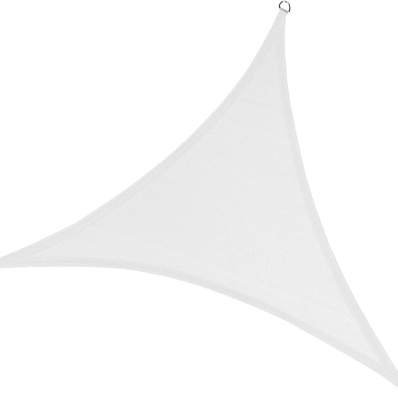 Żagiel przeciwsłoneczny trójkątny 4x4x4m, odporny na promieniowanie UV i oddychający, biały