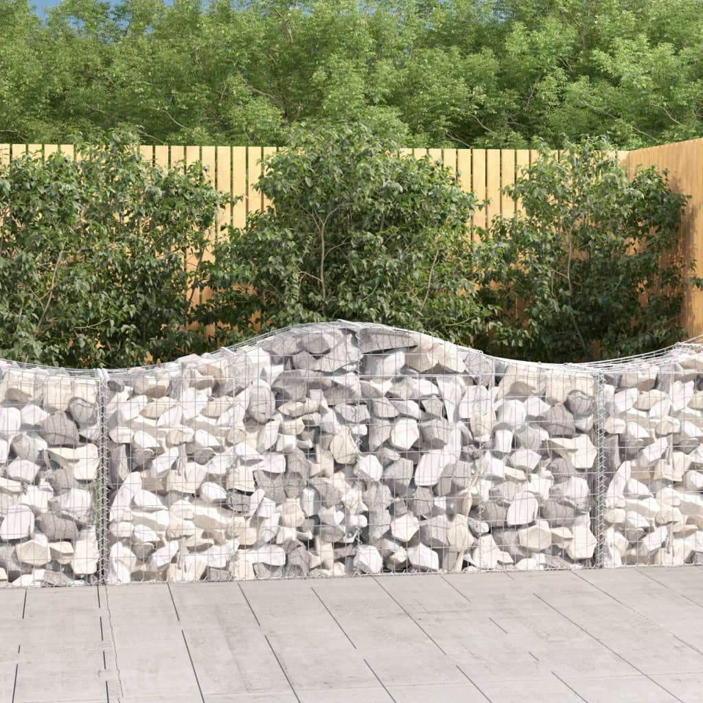 Kosze gabionowe, 13 szt, 200x50x80/100 cm, galwanizowane żelazo vidaXL