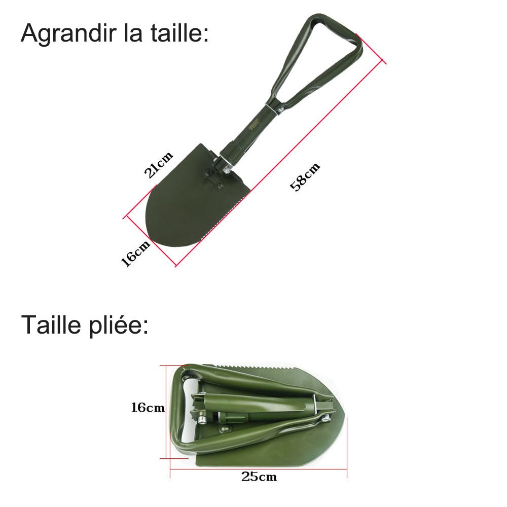 Pelle pliante de survie professionnelle 33085