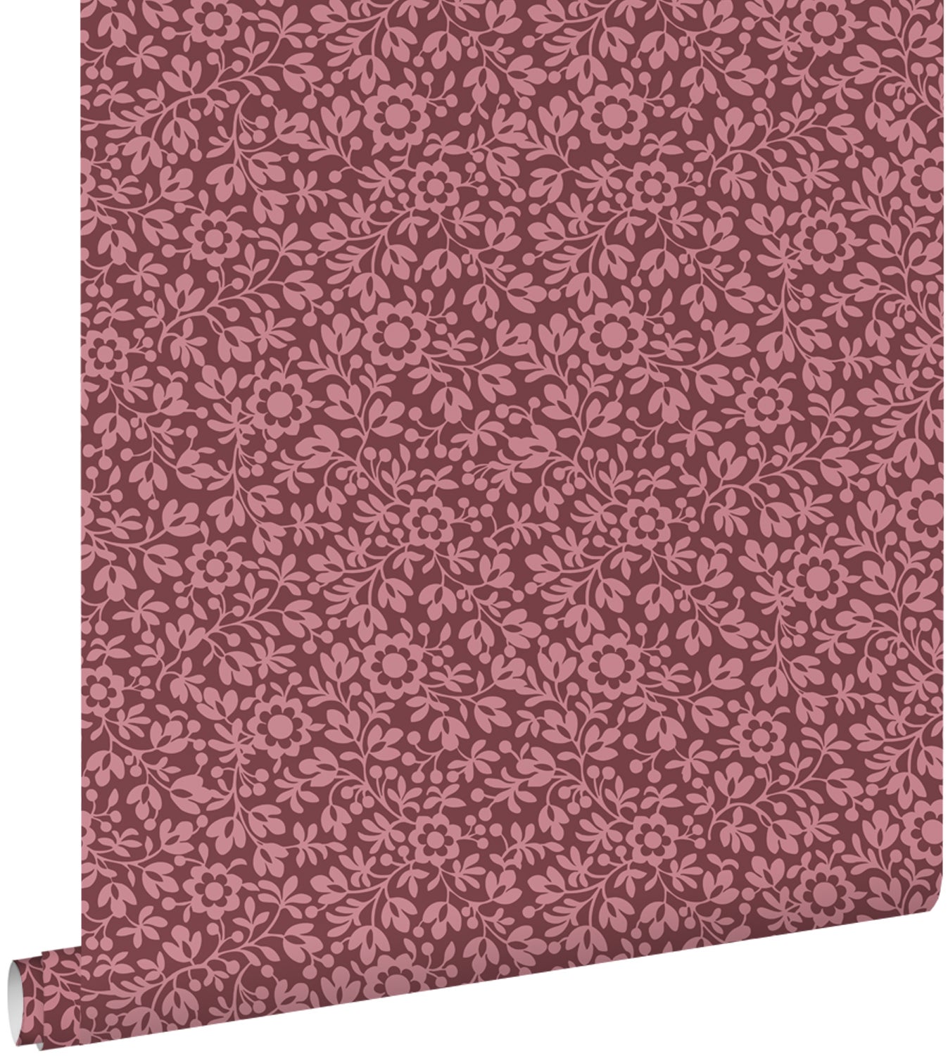 Tapeta kwiaty bakłażanowym fioletowym - 50 x 900 cm - ESTAHOME