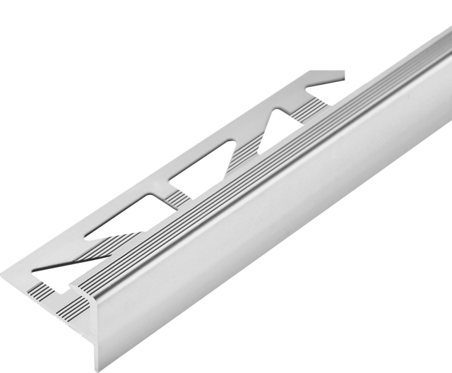 Profil aluminiowy do paneli LVT schodowy CL 5mm 28x14,5x8mm Cezar Srebrny Mat 2,70m