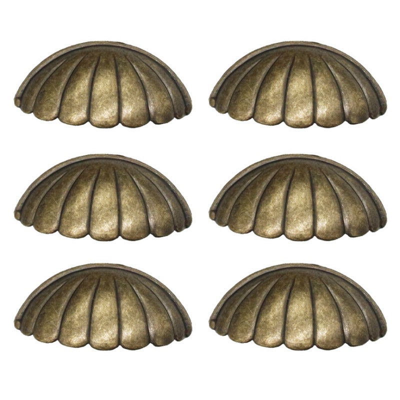 Zestaw 6 metalowych uchwytów do szuflad w kolorze antycznego brązu – rozstaw otworów 64 mm – uchwyty do szuflad w stylu vintage