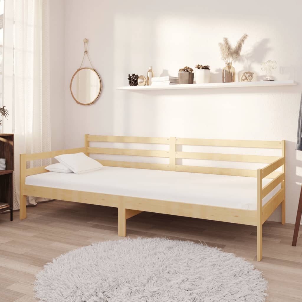 Maison Exclusive Lit de repos avec matelas 90x200 cm Bois de pin massif Leroy Merlin