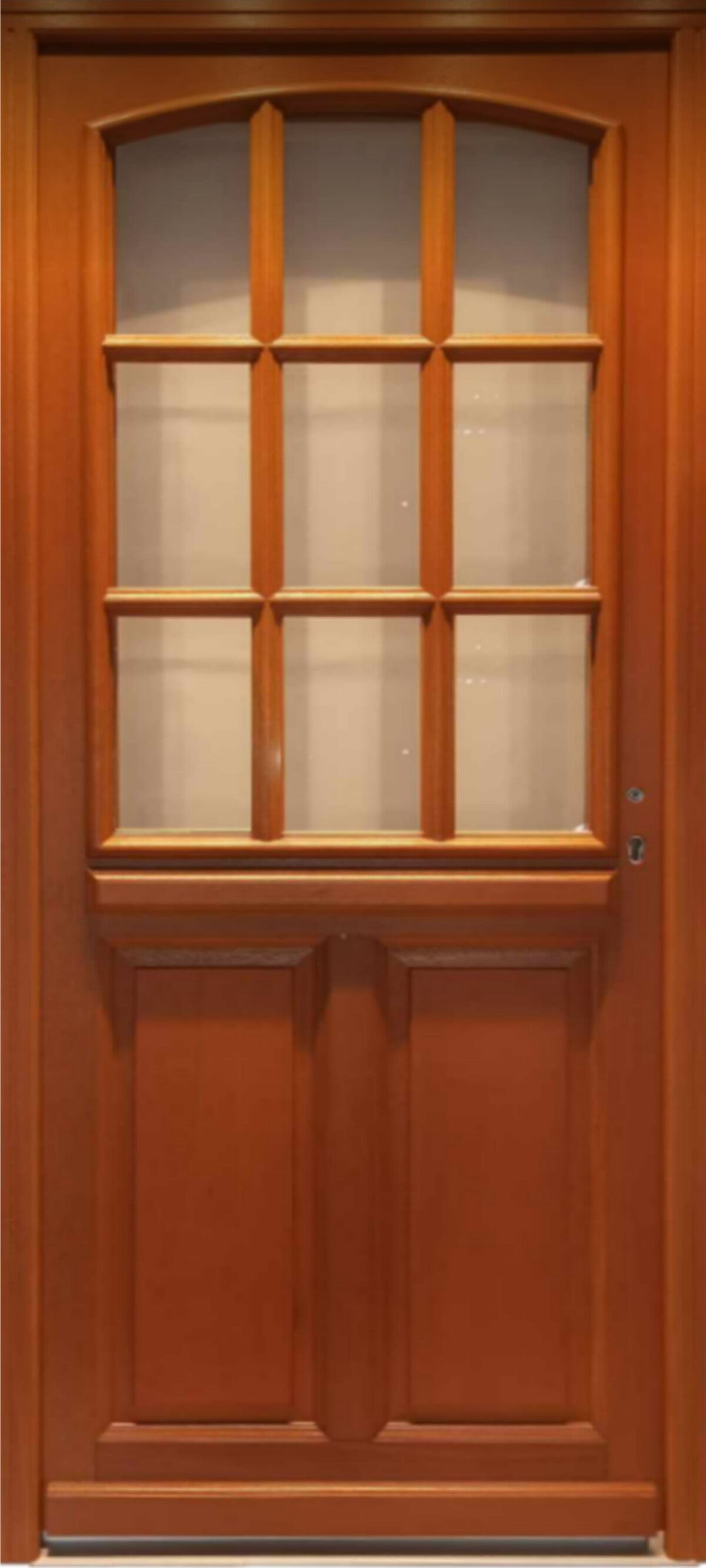 Porte D'entrée Bois Vitrée Agatha, H215 X L90 Cm Côte Tableau P.gauche Gd Menuiseries - 2