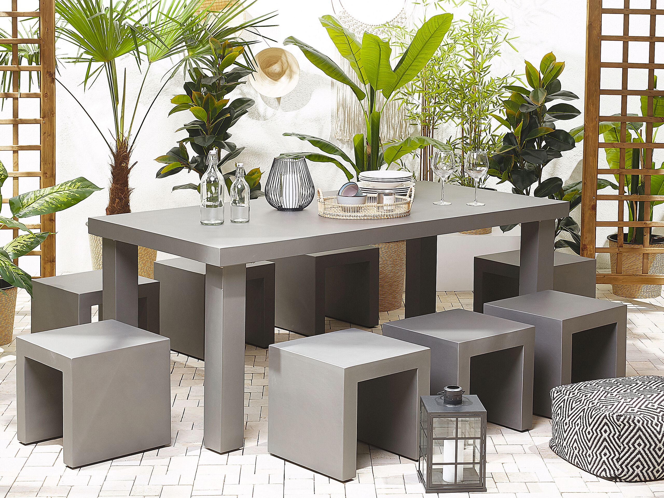 Set di 2 sedie da giardino TARANTO Cemento Grigio - 2