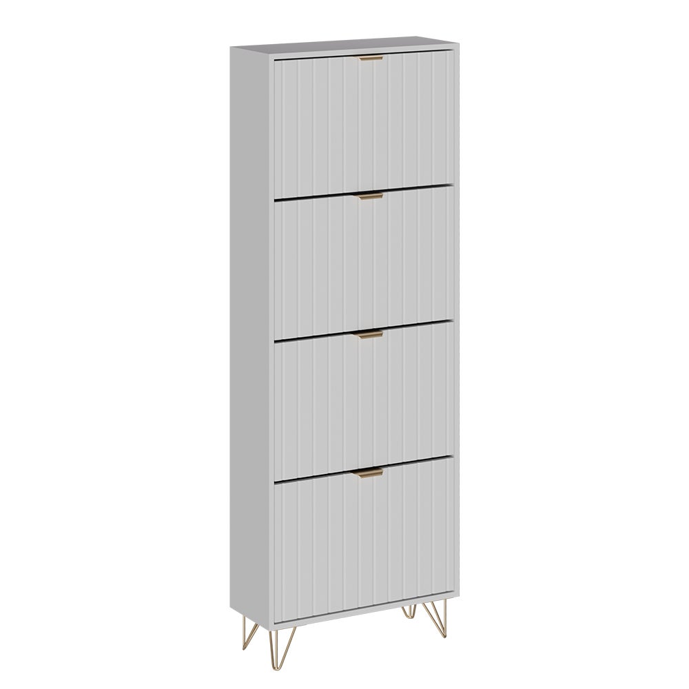 Vicco Szafka na buty Helge, Biały, 60 x 166.7 cm 4 przedziały