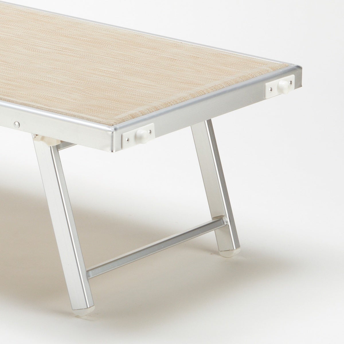 2 Lettini spiaggia mare prendisole professionali in alluminio Santorini - Beige - 9