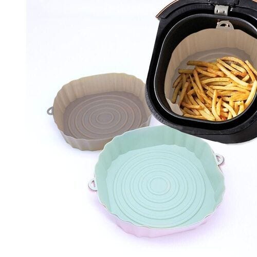 GGISUI Cestino per Friggitrice ad Aria in Silicone 6.5-8 pollice GGISUI Cestino per Friggitrice ad Aria in Silicone 6.5-8 pollice