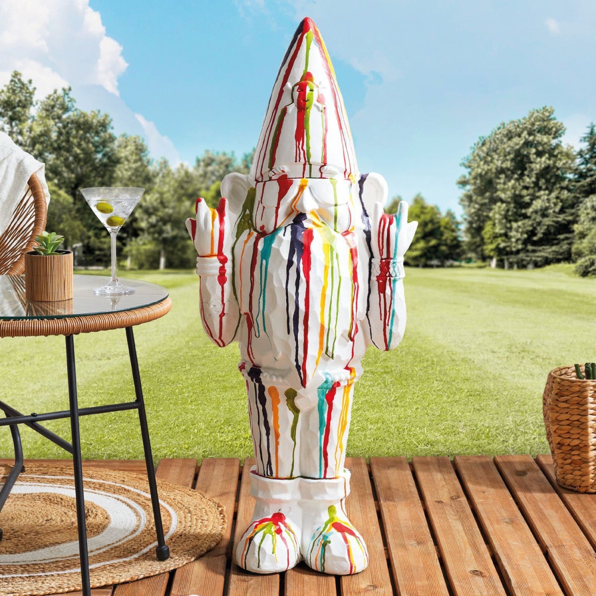 Statue - Home Deco Factory - Nain Rockeur - Multicolore - 3