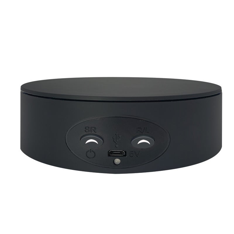 Plateau Tournant Electrique 13cm 5KG - Présentoir Rotatif 360° Réglable Pour Bijoux, Produits Et Photographie (Noir)