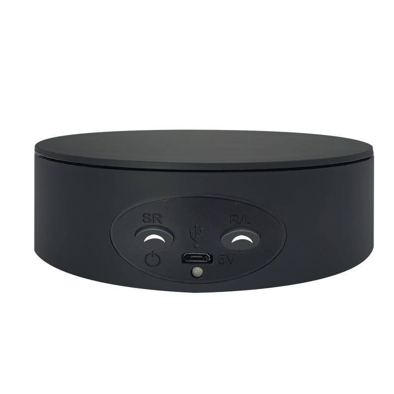 Plateau Tournant Electrique 13cm 5KG - Présentoir Rotatif 360° Réglable Pour Bijoux, Produits Et Photographie (Noir)