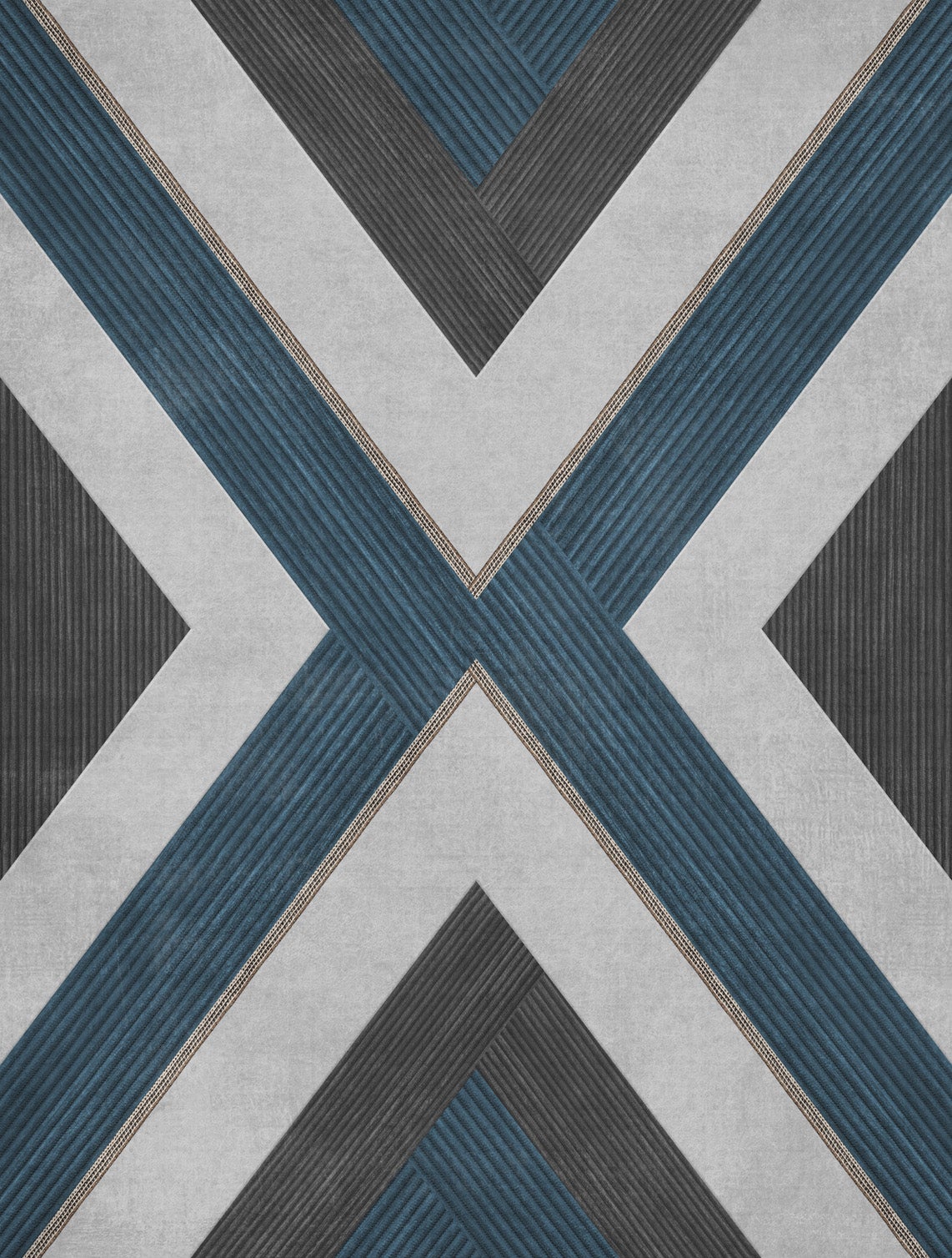 Tapeta figury geometryczne szaro-niebieskimIbeżowym - 53 cm x 10 m - SANDERS &amp; SANDERS