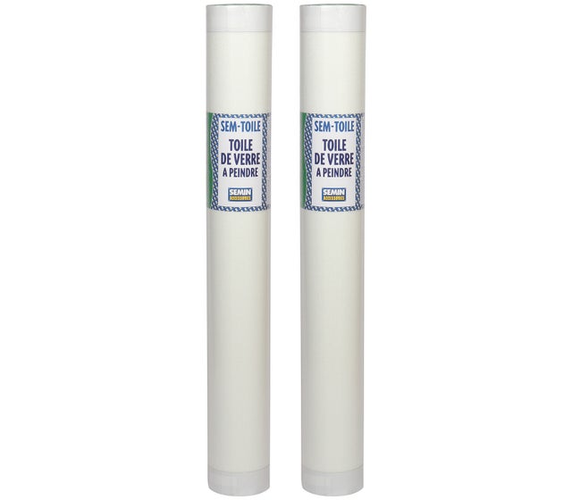 Semin Toile de Verre, Motif Plafond, rouleau 50 x 1 m, Lot de 2