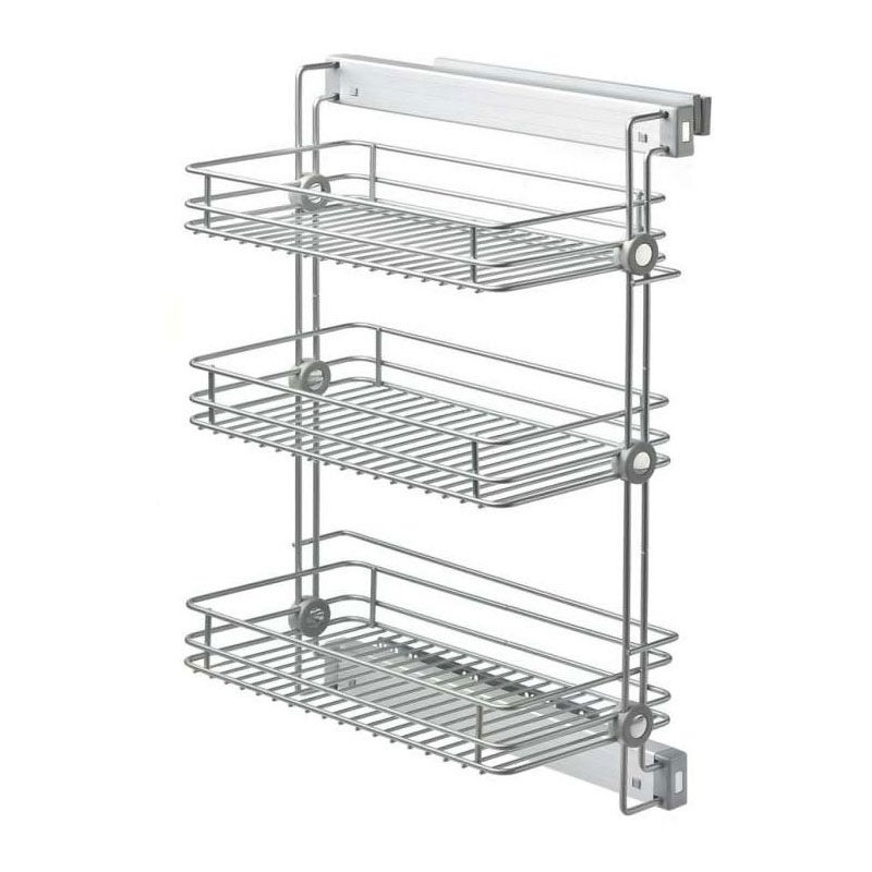 Coulissant Bas 2 Niveaux VIBO - Largeur 264 Mm Pour Caisson 300 Mm - Charge 30 Kg - Amortisseur & Fixations Inclus