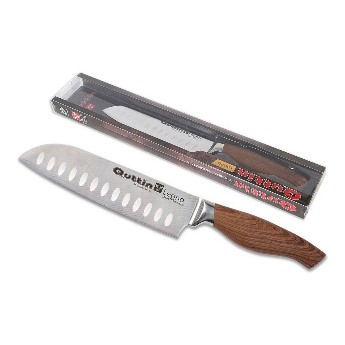 Lot De 12 Couteaux De Cuisine Quttin - Lame 11 Cm, Acier Inoxydable Miroir, Manche Ergonomique - Pour Viandes, Fromages, Usage Quotidien - 2