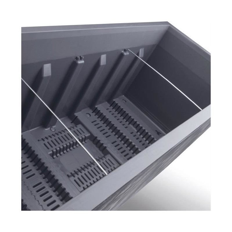 Jardiniere Muret - DEROMA - Millennium R - Ashgrey - A réserve d'eau - Roulettes - 99 cm - 5