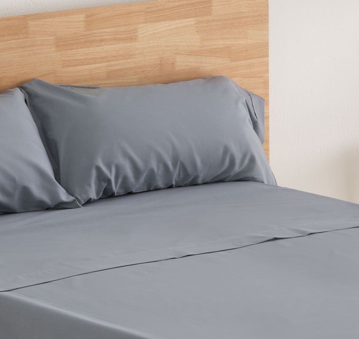 Juego de sábanas liso Designer Ceniza cama de 150cm Donegal Collections - 4