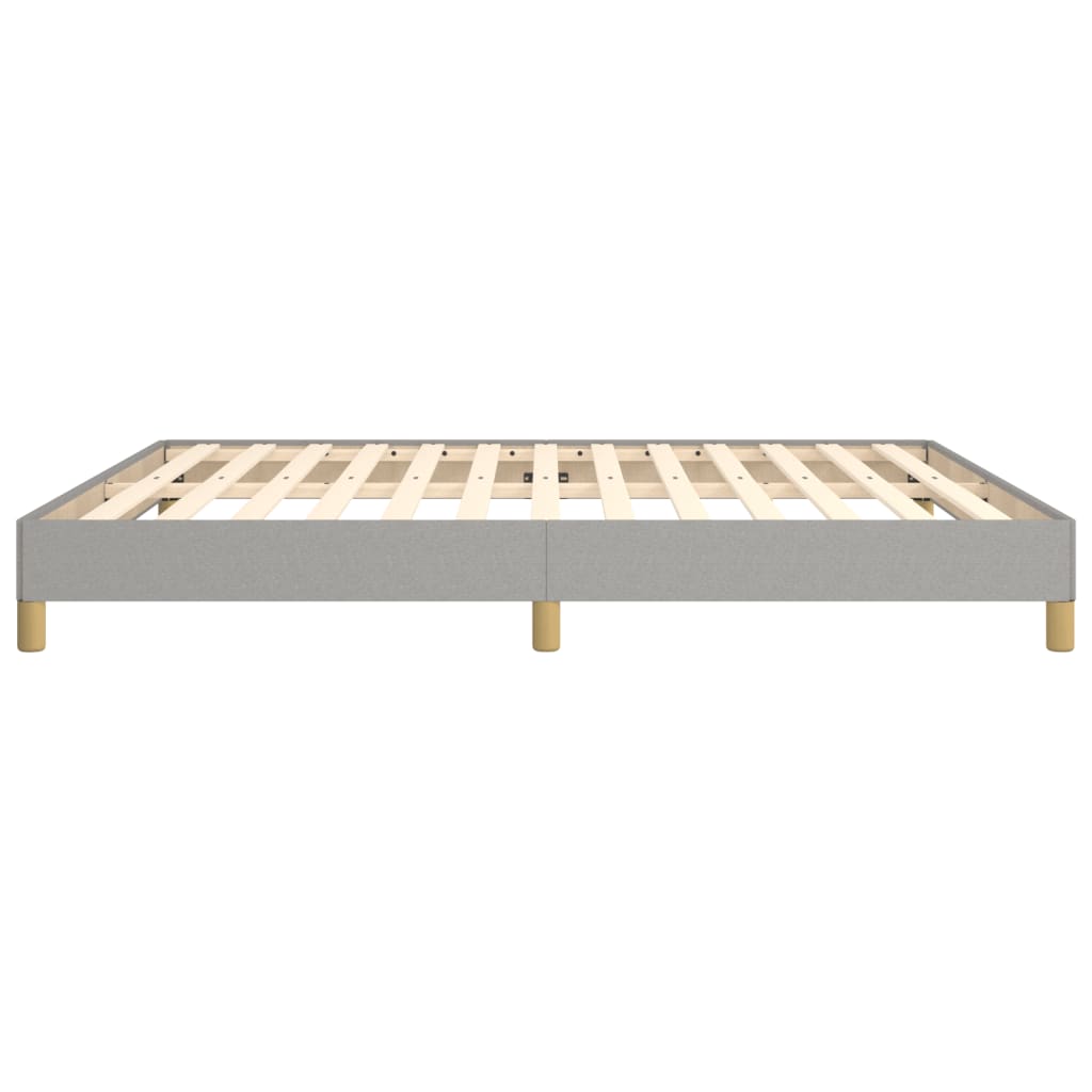 Cadre de lit sans matelas gris clair 180 x 200 cm en tissu - 6