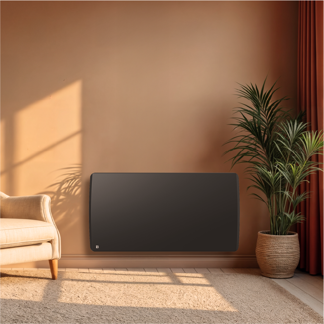 Radiateur électrique fixe à inertie sèche céramique 2000W Bestherm ARIA horizontal noir - 2