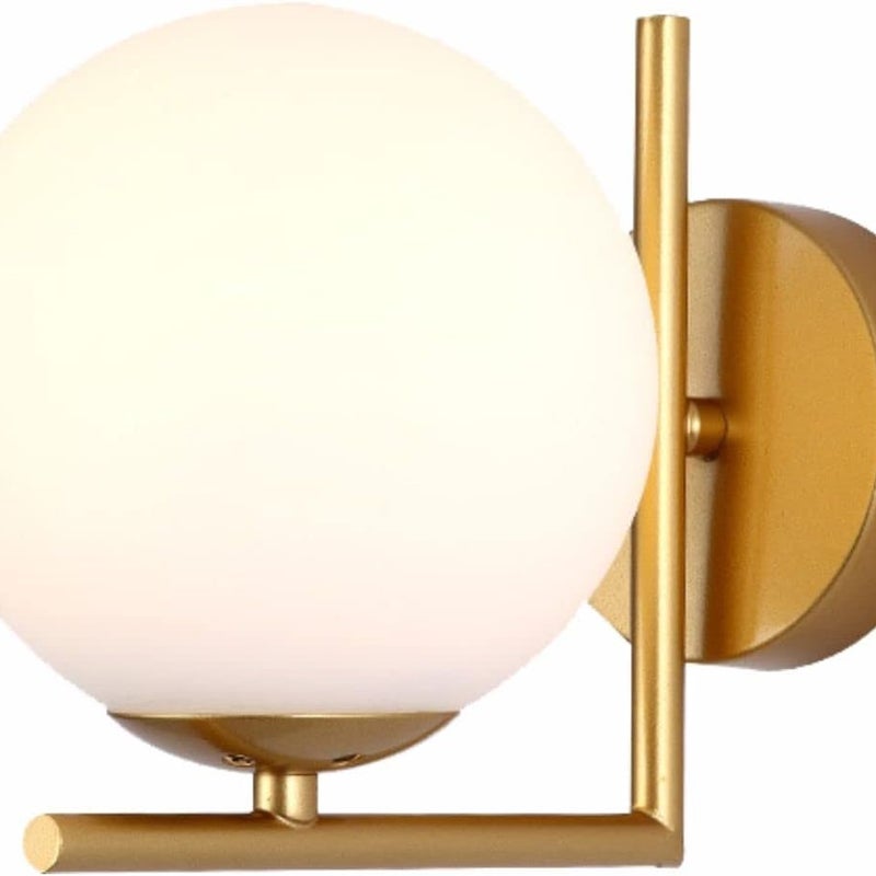 Wyprzedaż kinkietów ściennych z kloszem szklanym złoty kinkiet z źródłem światła nowoczesny kinkiet ścienny w stylu industrialnym połowy wieku złoty