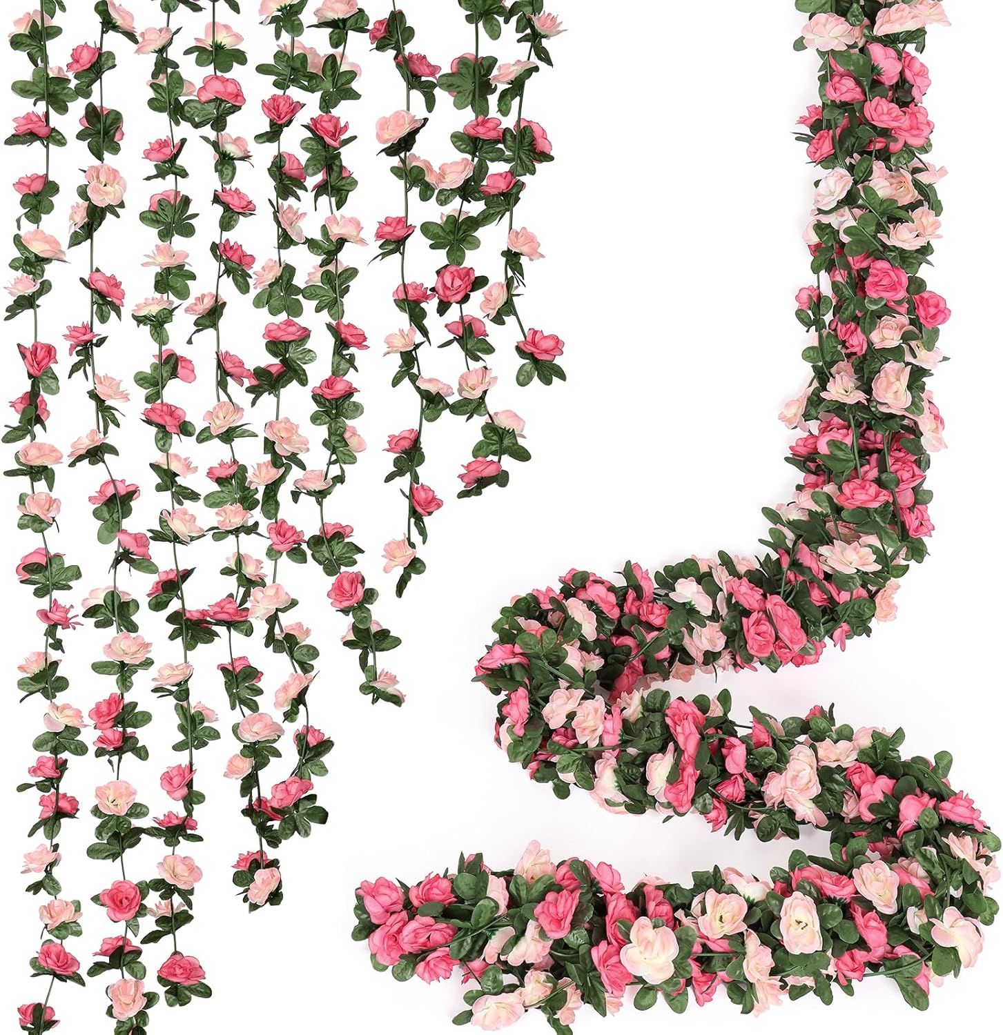 LURNODY Lot De 2 Guirlandes Eucalyptus Artificielles 1,8 M – Feuillage Réaliste Et Dense – Décoration Maison Mariage Fête