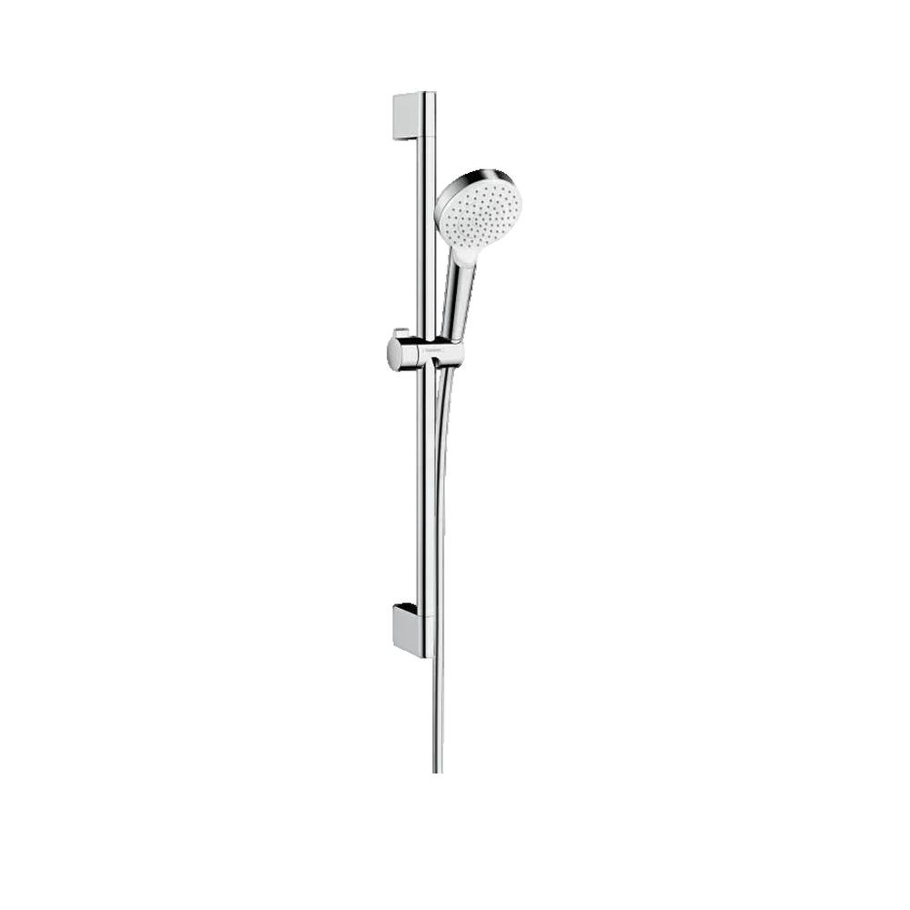 Zestaw prysznicowy Hansgrohe Crometta z deszczownicą i chromowanym drążkiem