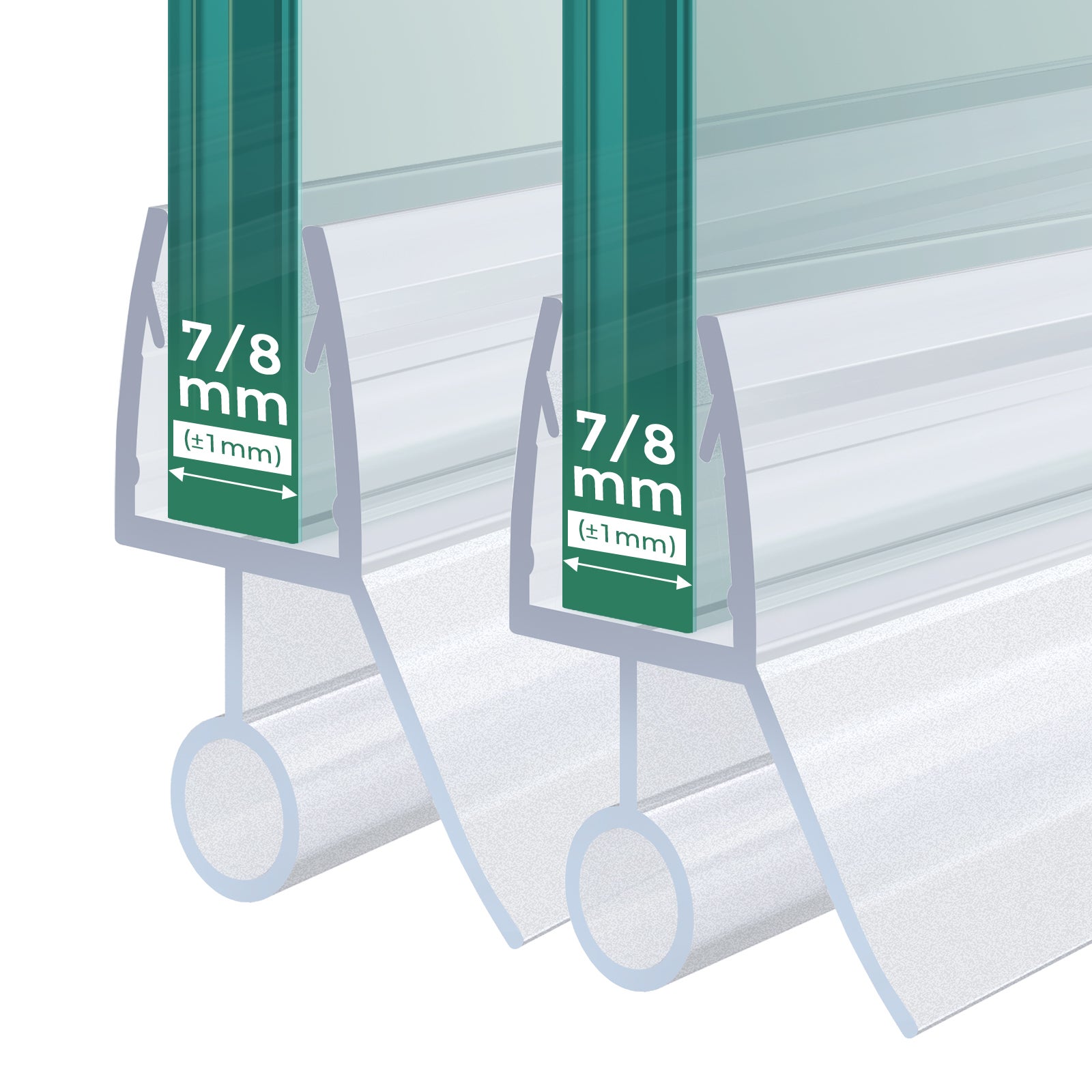 Uszczelka do drzwi prysznicowych 2 x 60 cm – do szkła 7–8 mm – możliwość przycięcia – łatwy montaż