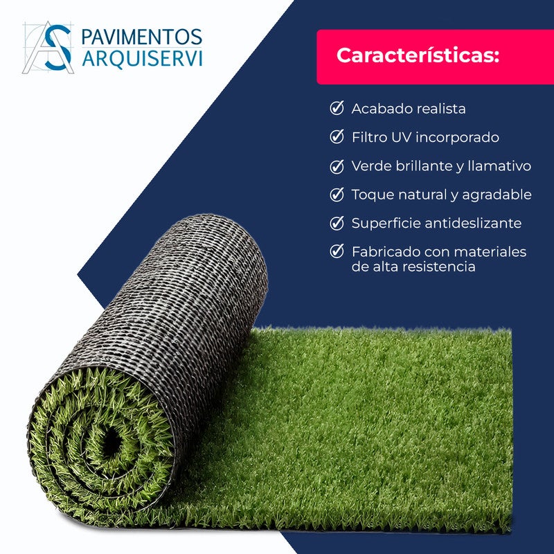 Arquiservi - Relva artificial Busan 18mm / Rolo 2 x 10m (20m²) Realismo e Conforto para Jardins, Terraços, Piscinas e Varandas. - 2