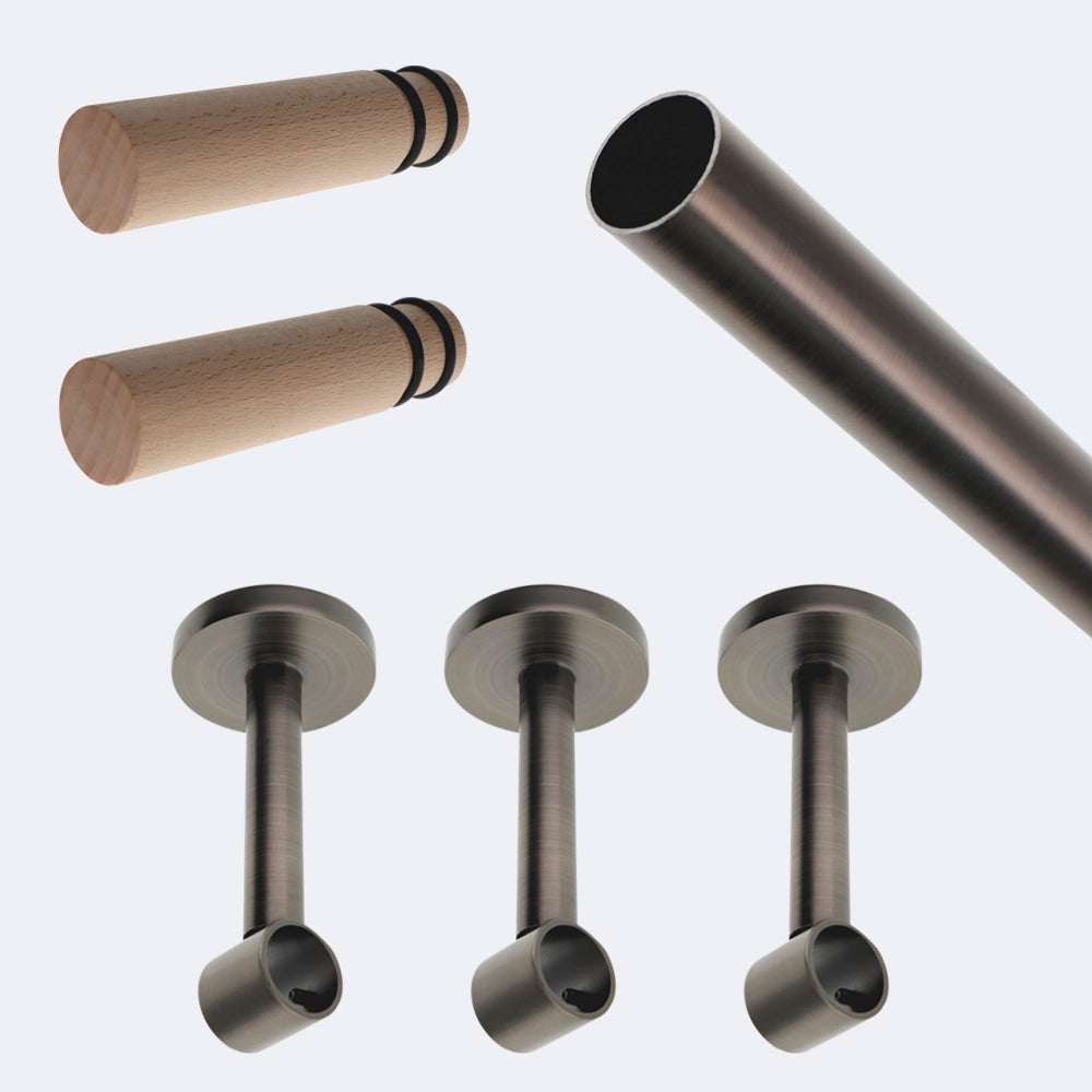 BASTONI PER TENDE | BINARI PER TENDE: BASTONI PER TENDE IN ACCIAIO