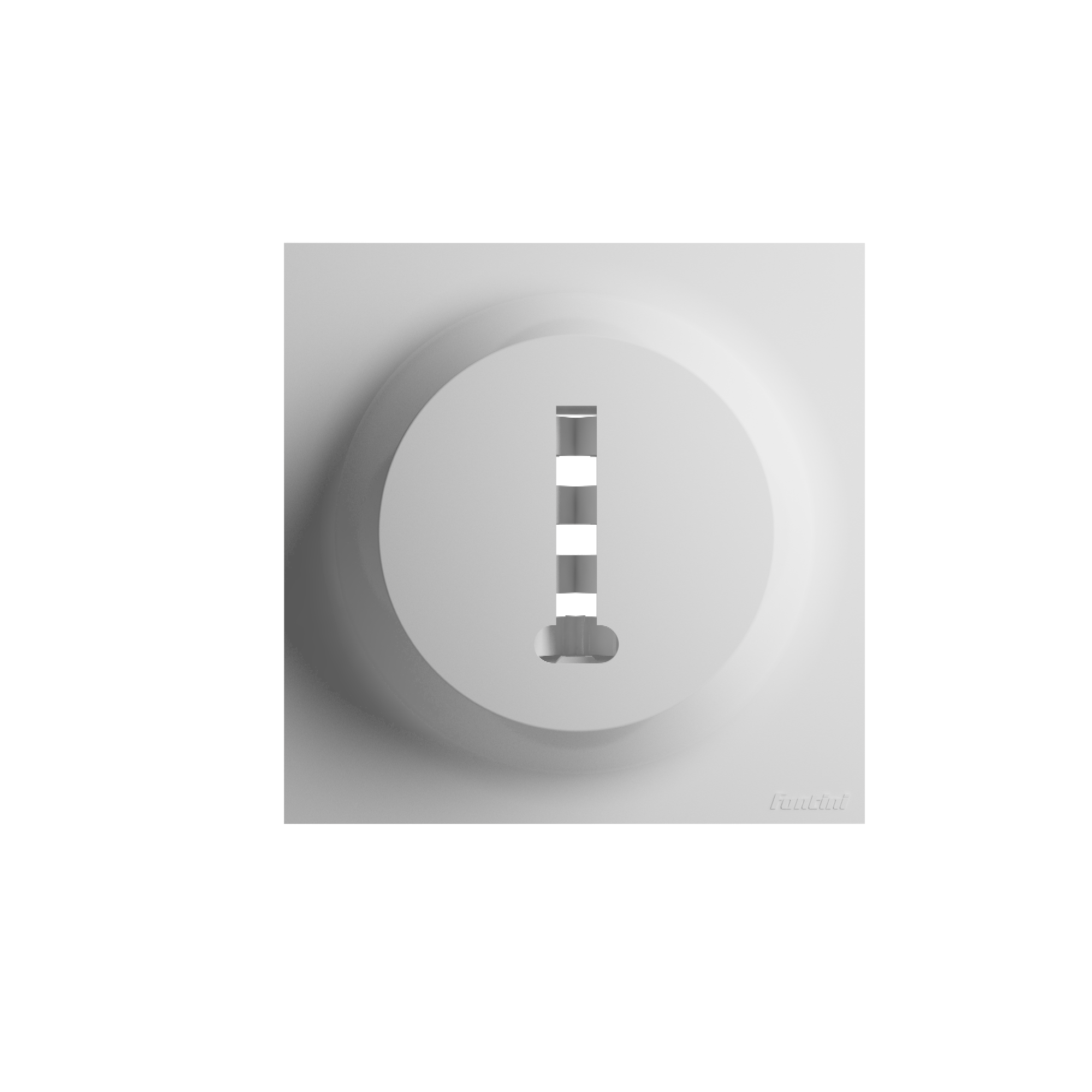 Prise téléphone Fontini Neo Evo, blanc brillant RAL 9003, ABS, extra-plate, installation apparent ou encastré, garantie 10 ans - 2