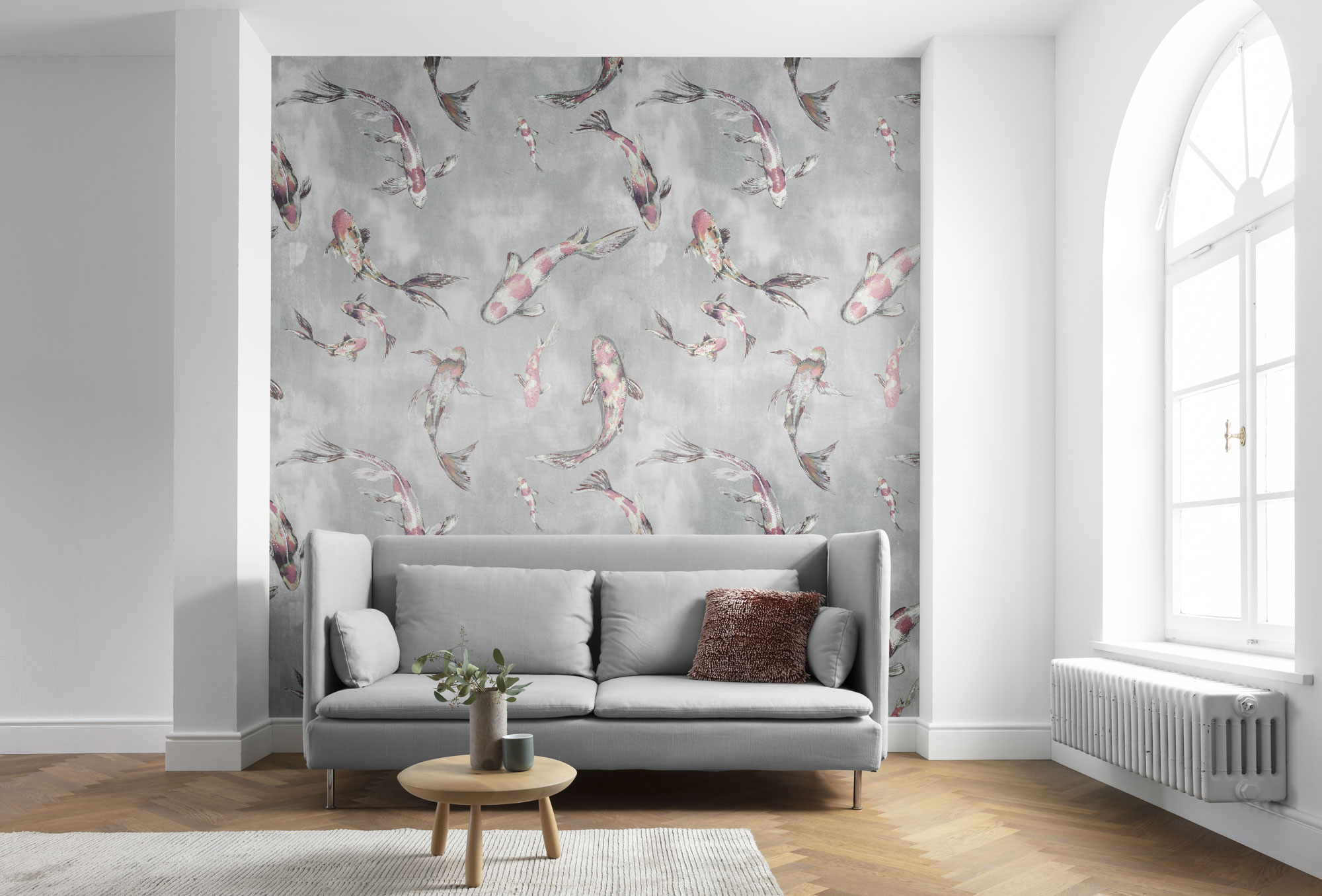 Papel pintado no tejido panorámico de komar - koi - talla: 300 x 280 cm