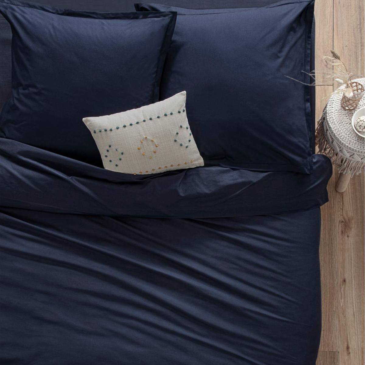 ATMOSPHERA CREATEUR D'INTERIEUR Copripiumino In Cotone – Verde Celeste – 140x200 Cm – Biancheria Da Letto Morbida E Fresca