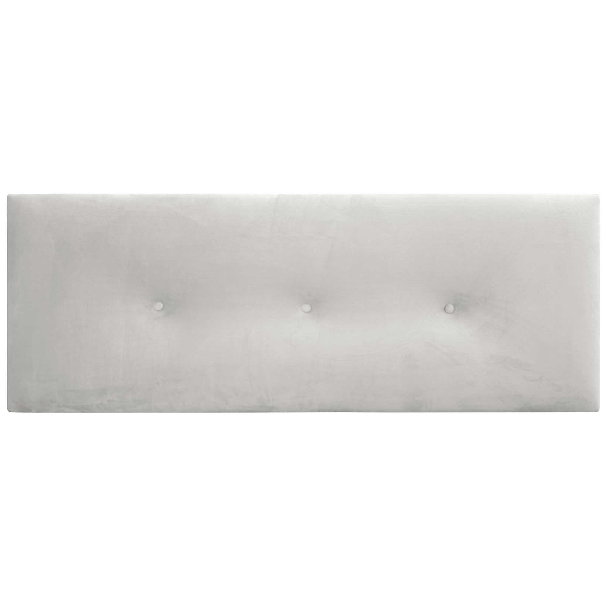 DHOME Testiera in velluto liscio con bottoni alta gamma moderna testiera imbottita per letto di lusso (Bianco, 150x50cm) - 3