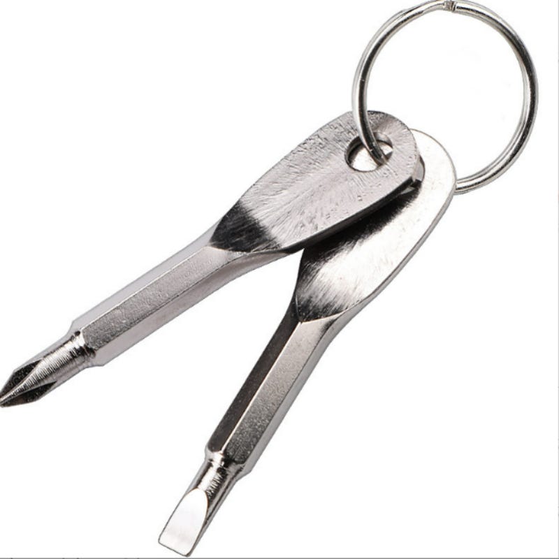 Oulensy 1 Set Forme Mini Clé Multifonction Tournevis en Acier Inoxydable De Poche Porte-clés Slotted Tournevis Repair Tool Oulensy 1 Set Forme Mini Clé Multifonction Tournevis en Acier Inoxydable De Poche Porte-clés Slotted Tournevis Repair Tool