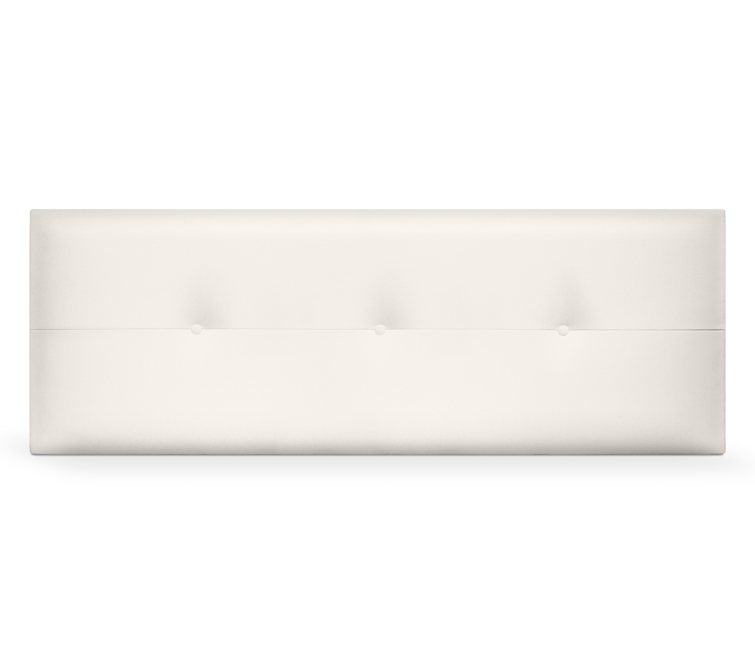 DHOME Cabecero de Polipiel con Botones 135x50cm Camas 120/135 - Blanco Hueso - 3
