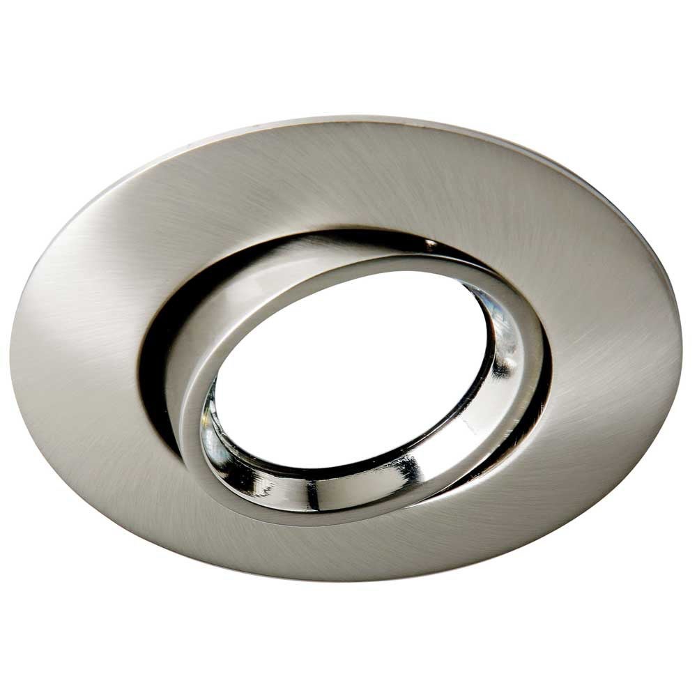 Zestaw wpuszczany uchylny downlight okrągły nikiel Ø10 cm + żarówka GU10 LED 8W neutralna + gniazdo żarówki GU10
