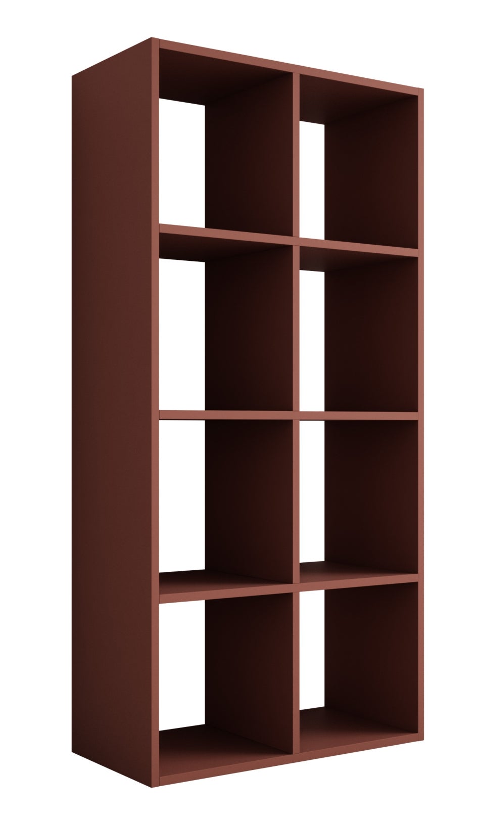 Regał - 8 Przegródek, Kolor: Cegła – 147 × 74 × 30 cm, poziomy lub pionowy