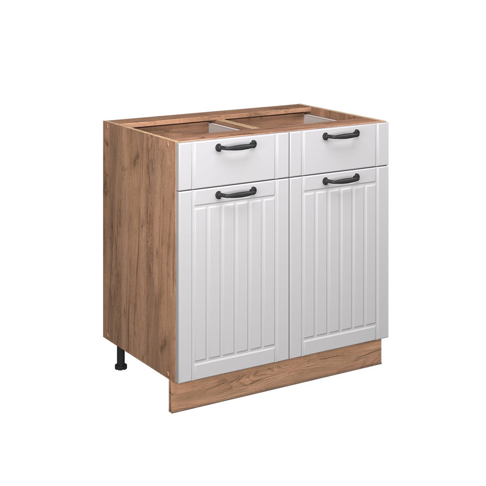 Vicco Meuble cuisine Fame-Line, Blanc Haute brillance, 60cm avec tiroir, PT Anthracite | Leroy Merlin Vicco Meuble cuisine Fame-Line, Blanc Haute brillance, 60cm avec tiroir, PT Anthracite | Leroy Merlin