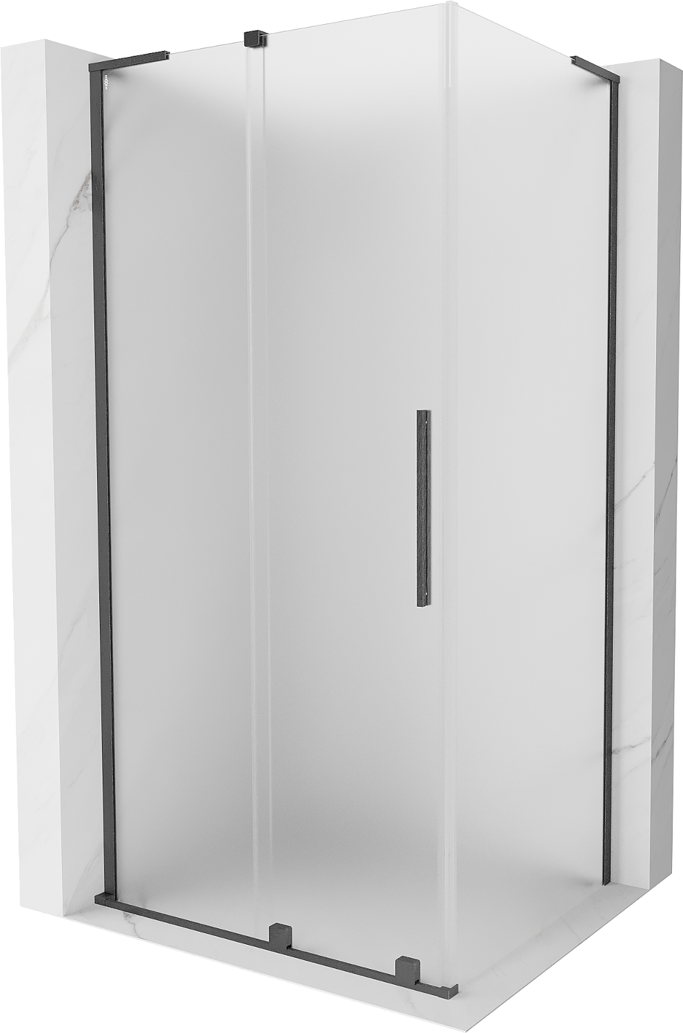 Mexen Velar L kabina prysznicowa rozsuwana 110 x 75 cm, szron, gun gray szczotkowany - 871-110-075-33-66