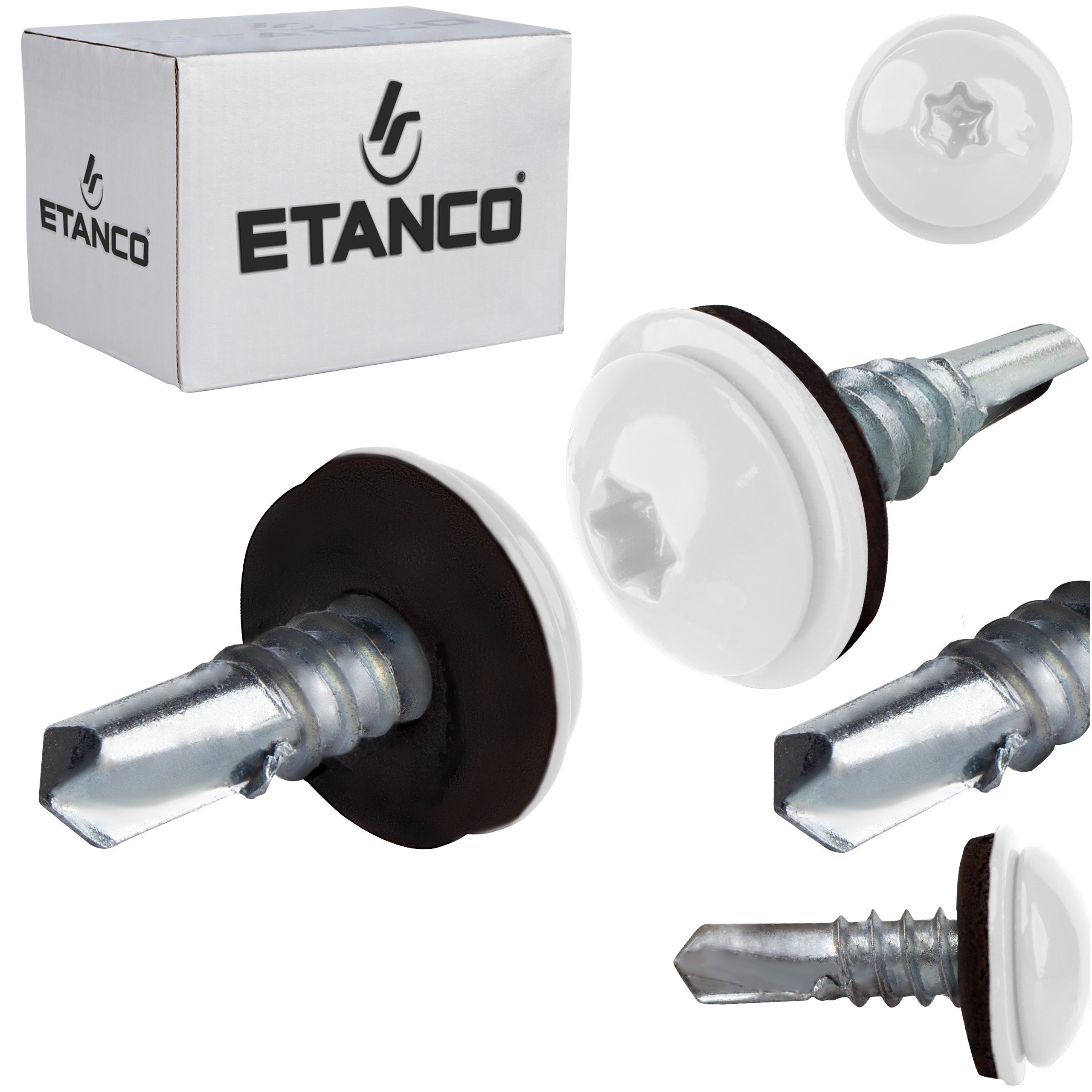 Wkręty samowiercące do metalu Etanco GT5 PH 5,5x19 mm RAL 9010 250szt