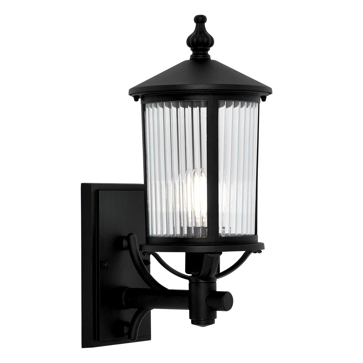Kinkiet zewnętrzny LED MIAMI 15W 4000K 1400lm metal czarny wym:45x18x24cm IP44 Kaja