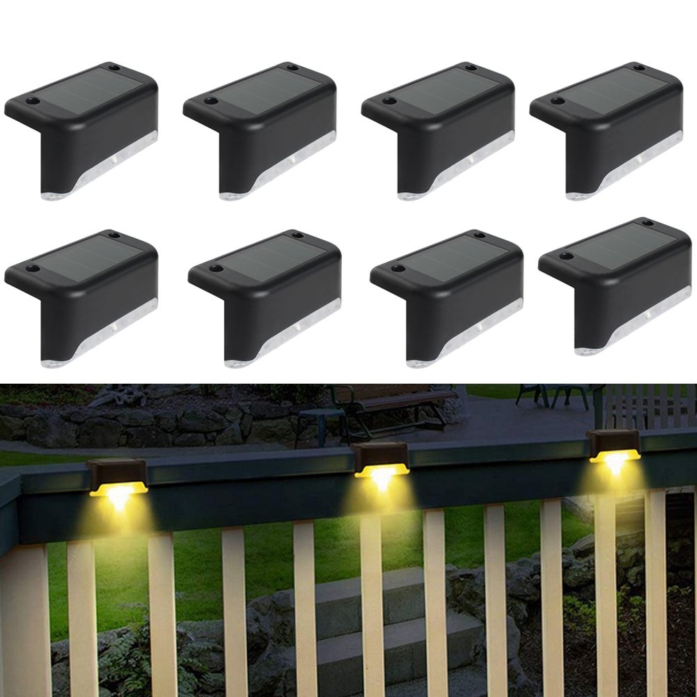 Lot De 8 Lampes Solaires LED étanches Pour Clôture, Jardin, Cour, Terrasse, Allée, Escalier