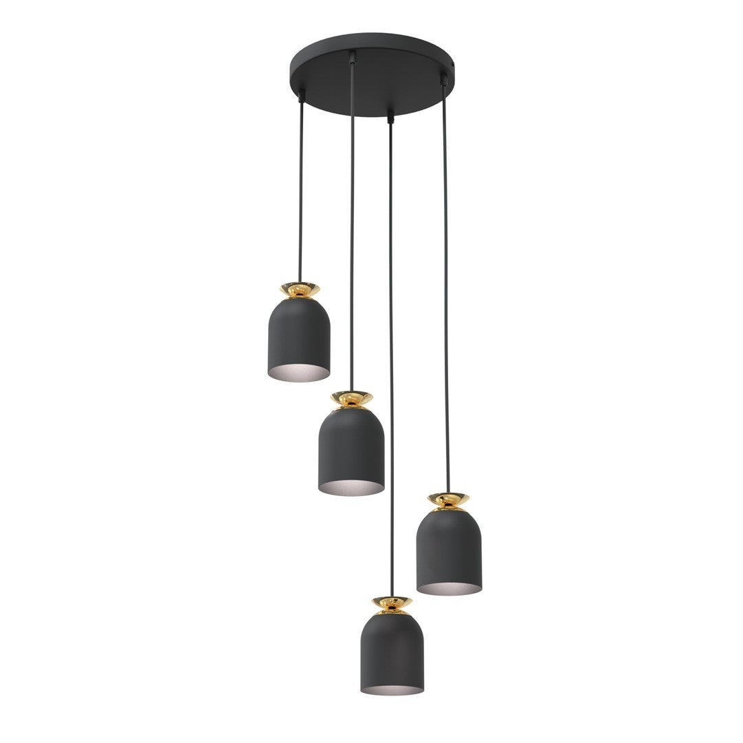 Lampa wisząca TARGET czarno-złota 4xE27x20W metal wym:140x30x30cm IP20 Emibig